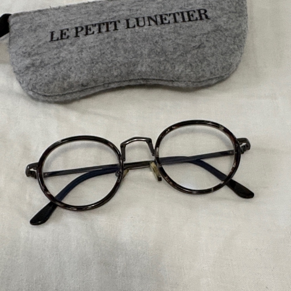 Le Petit Lunetier Brown Tortoiseshell Round Blue Light Eyeglasses - Picture 4 of 9